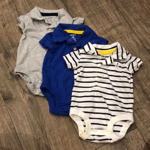 Newborn 3pcs collar onesies